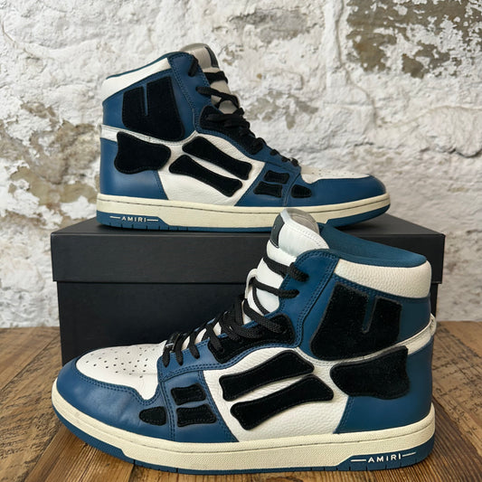 Amiri Black Skeleton Blue White High Sneaker Sz 12 (45)