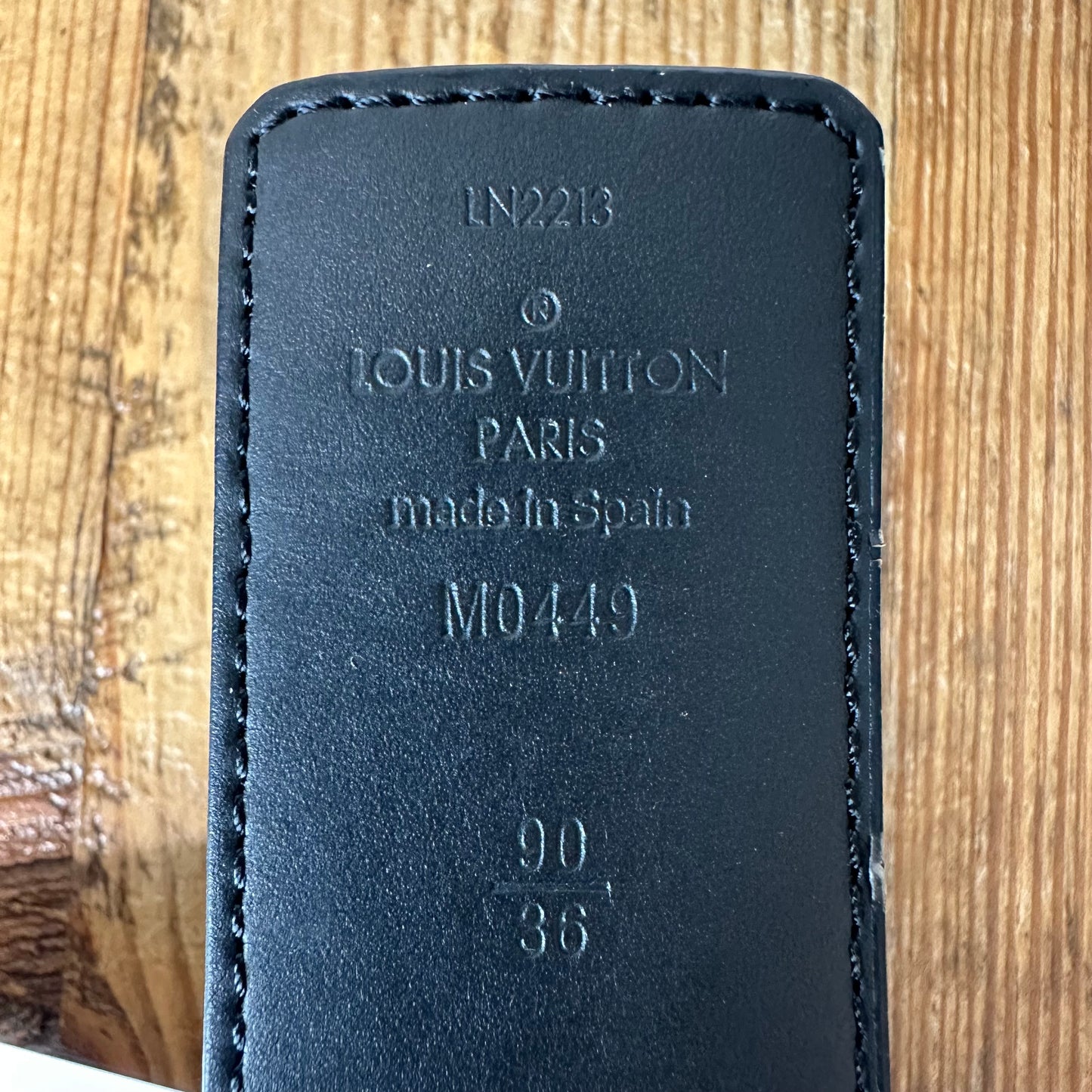 Louis Vuitton Graphite Monogram Belt Sz (90/36)