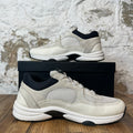 Chanel Black CC White Cream Sneaker Sz 8 (41)