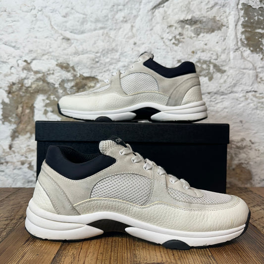 Chanel Black CC White Cream Sneaker Sz 8 (41)