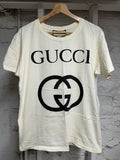 Gucci White Double G T-shirt Sz XS