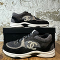 Chanel CC Black Grey Tweed Sneaker Sz 8.5 (41.5)