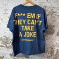 Bottega Desires F*** Em Blue T-Shirt Sz S