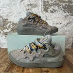 Lanvin Curb Multicolor Lace Gray Suede Sneaker Sz 9 (42)