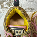 Gucci Flashtrek Pink Yellow Sz 6 (38) No Box