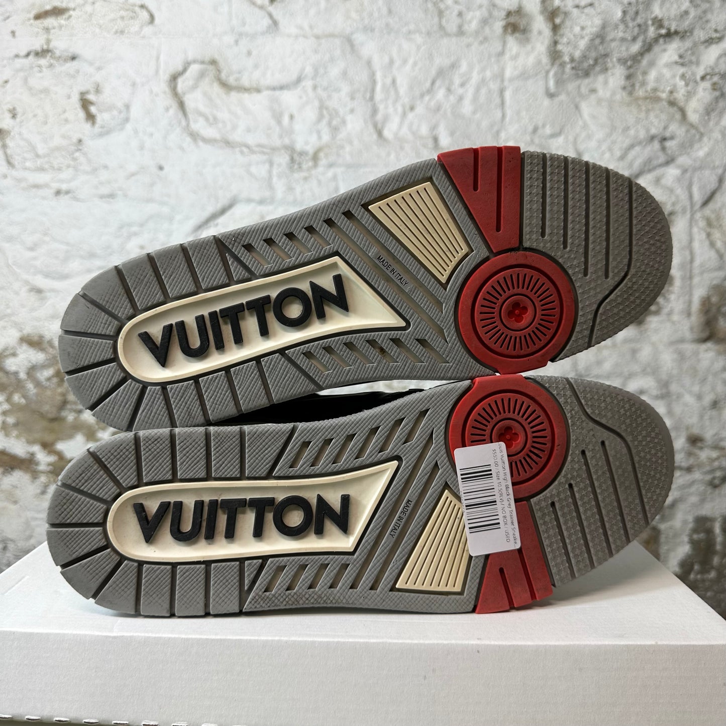 Louis Vuitton High Black Grey Trainer Sneaker Sz 10.5 (9LV)