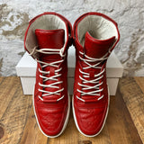 Gucci Red Monogram Leather Sneaker Sz 9.5 No Box