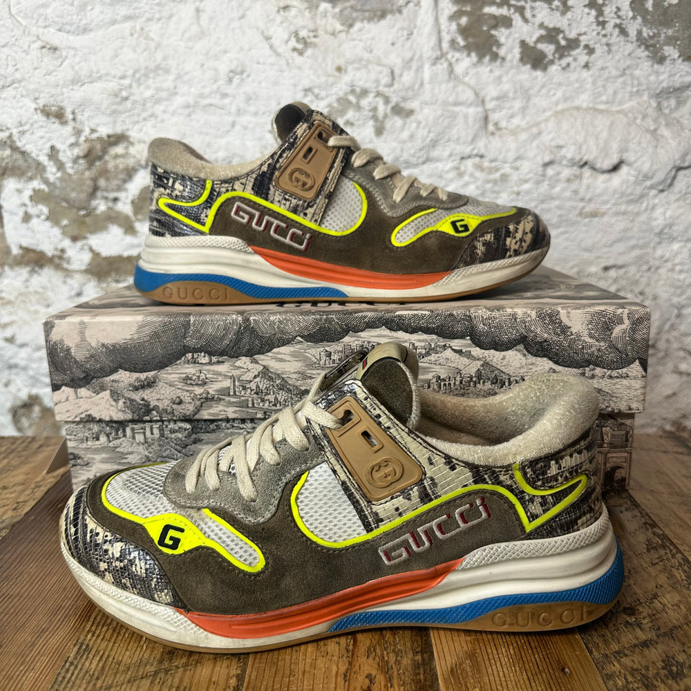 Gucci Ultrapace Brown Snakeskin Sz 8.5