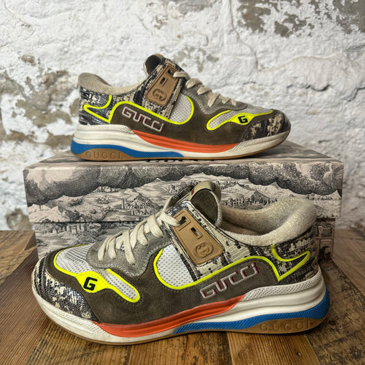 Gucci Ultrapace Brown Snakeskin Sz 8.5