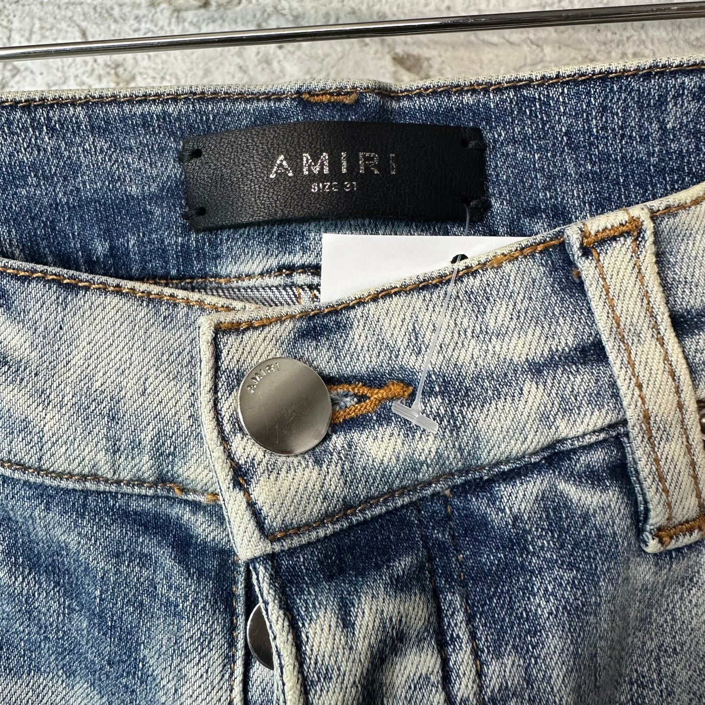 Amiri Plain Washed Blue Flare Denim Jeans Sz 31