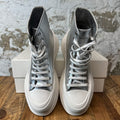 Alexander McQueen Silver White Tread Boot Sz 10.5 (43.5)