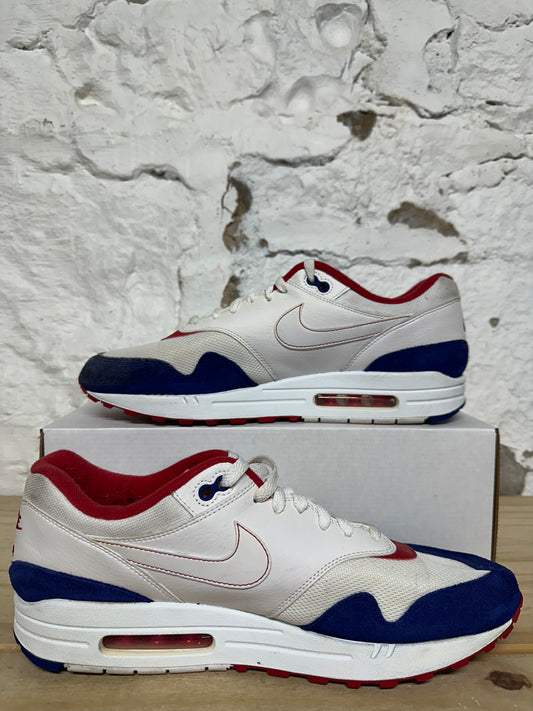 Nike Air Max 1 White Red Blue Sz 13