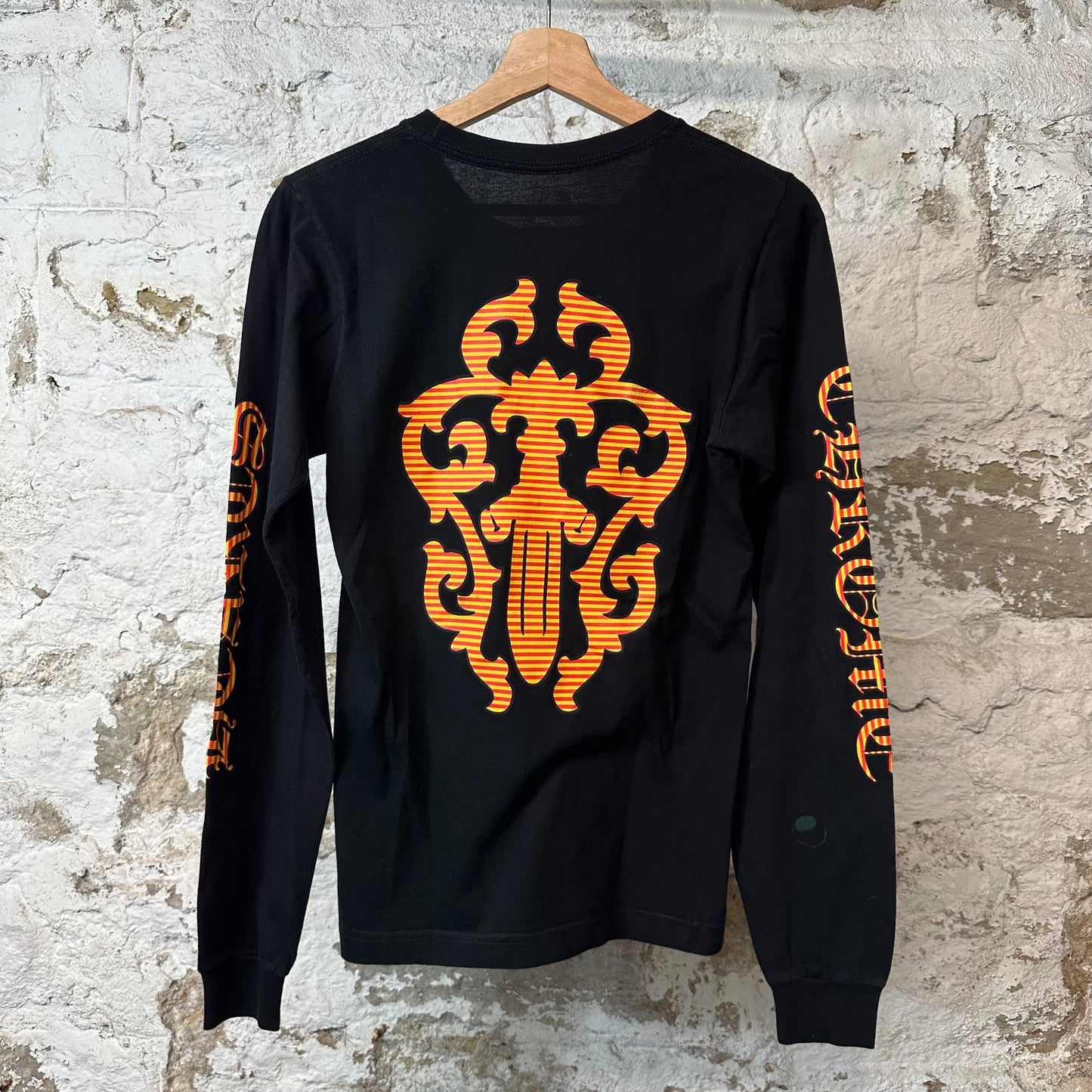 Chrome Hearts Orange Dagger L/s Black Sz XS (Stains)