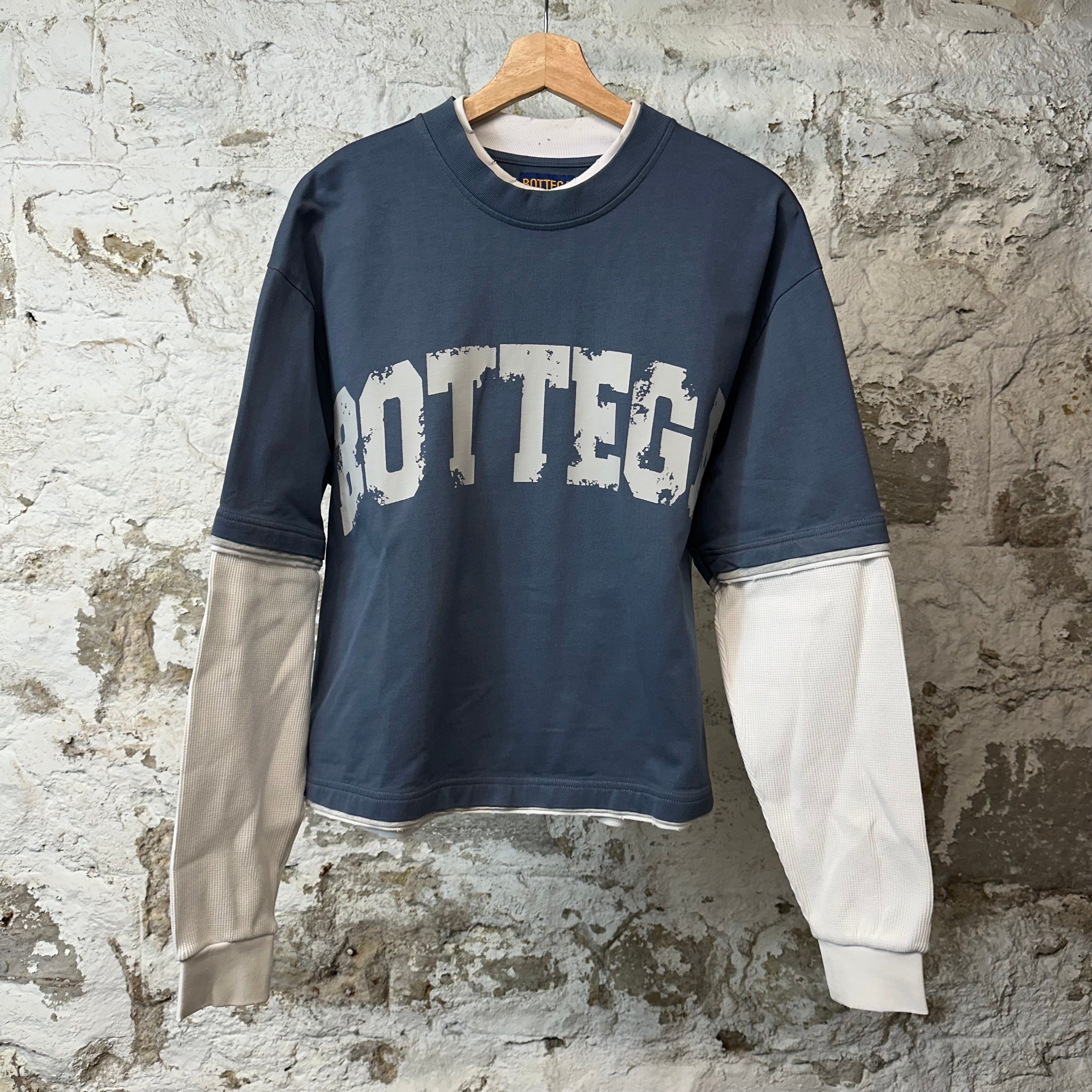 Bottega Desires War Thermal L/s White Blue Sz S