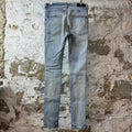 Amiri Multicolor Paisley Blue Denim Jeans Sz 30