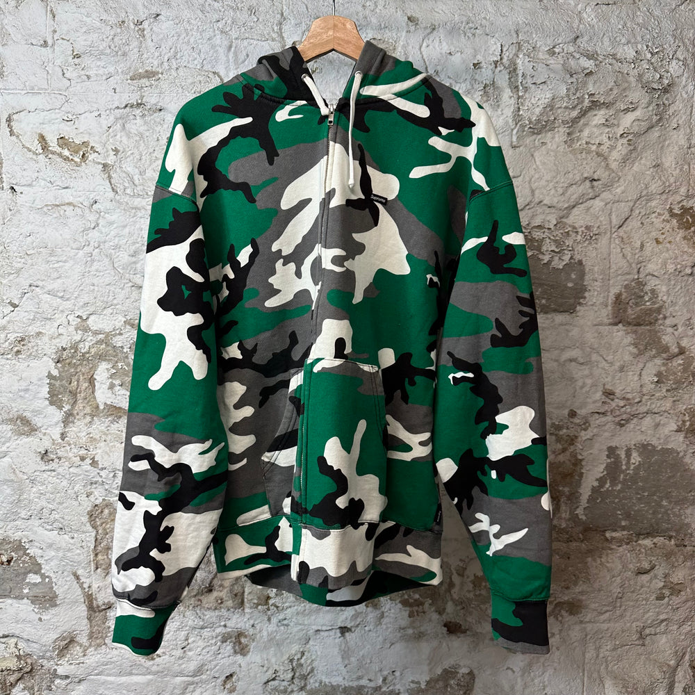 Supreme Camo Green Grey White Hoodie Sz L