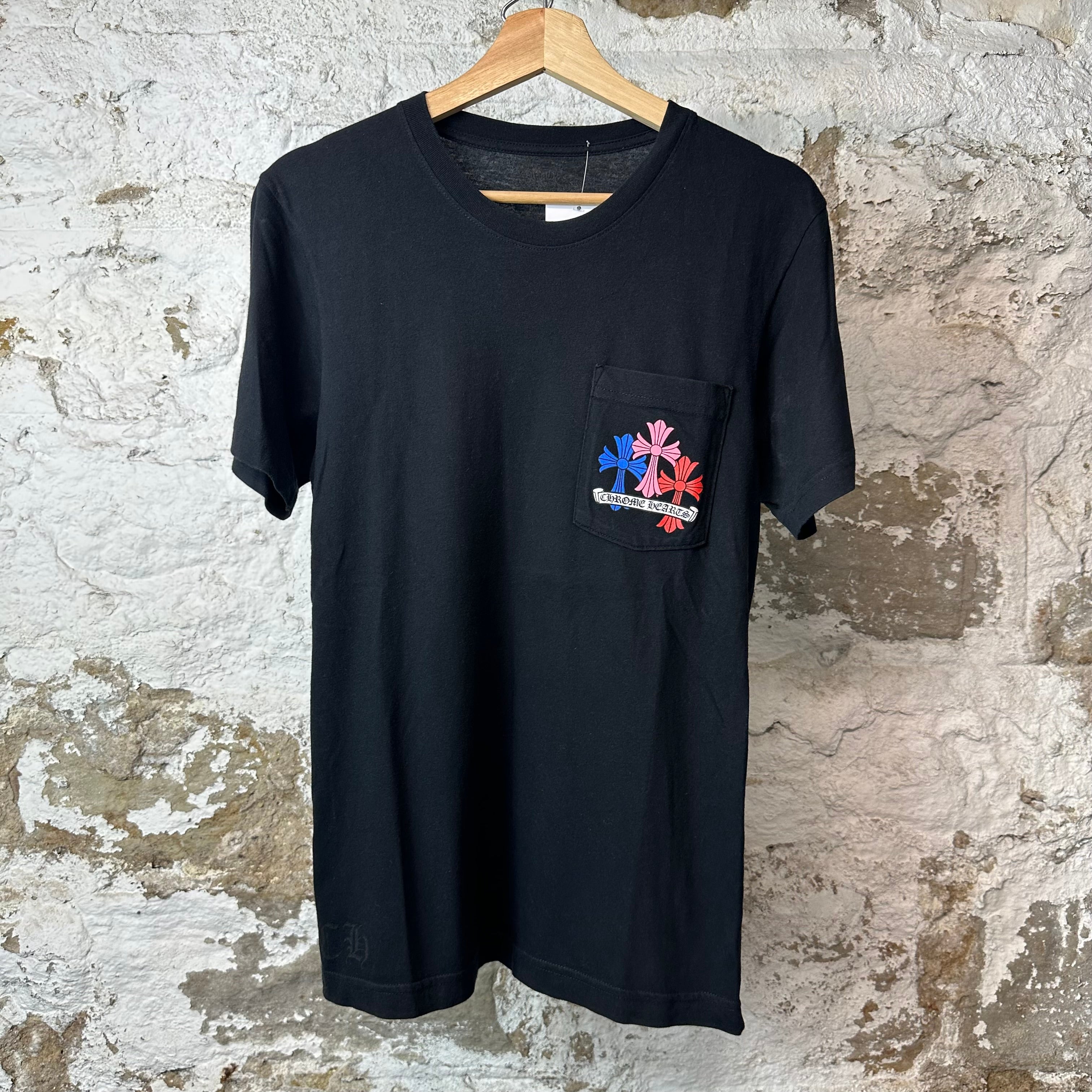 Chrome Hearts Multicolor Cross T-shirt Black Sz S