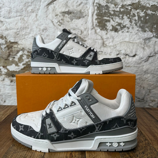 Louis Vuitton Gray Monogram White Trainer Sz 11 (9.5LV)