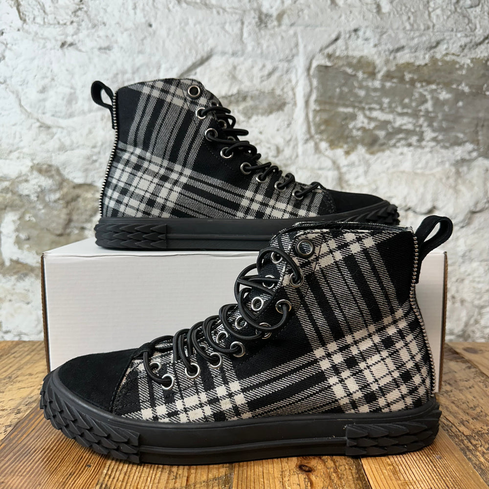Giuseppe Zanotti Blabber Black Plaid Sneaker Sz 9.5 (42.5)