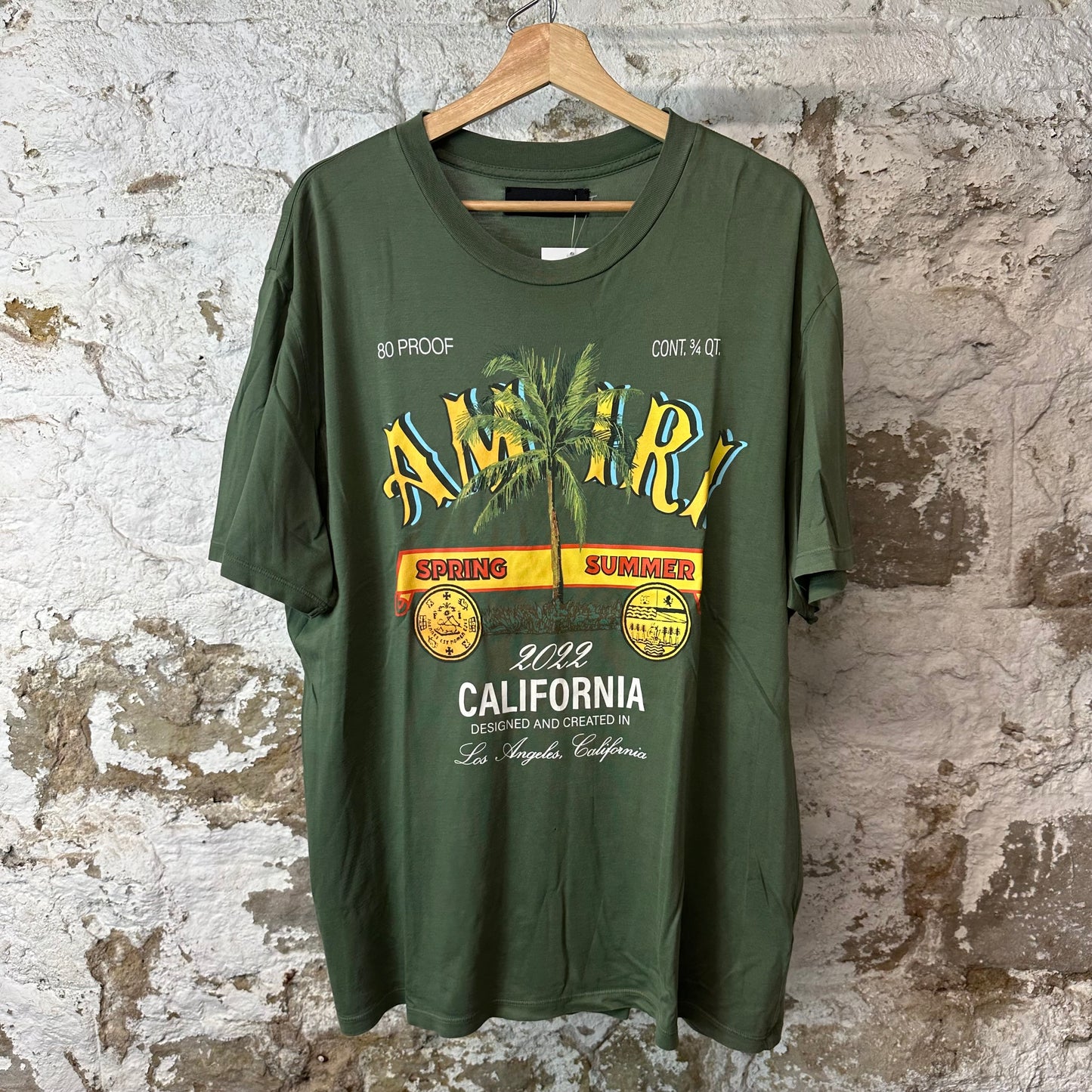 Amiri Spring Summer Green T-Shirt Sz XL