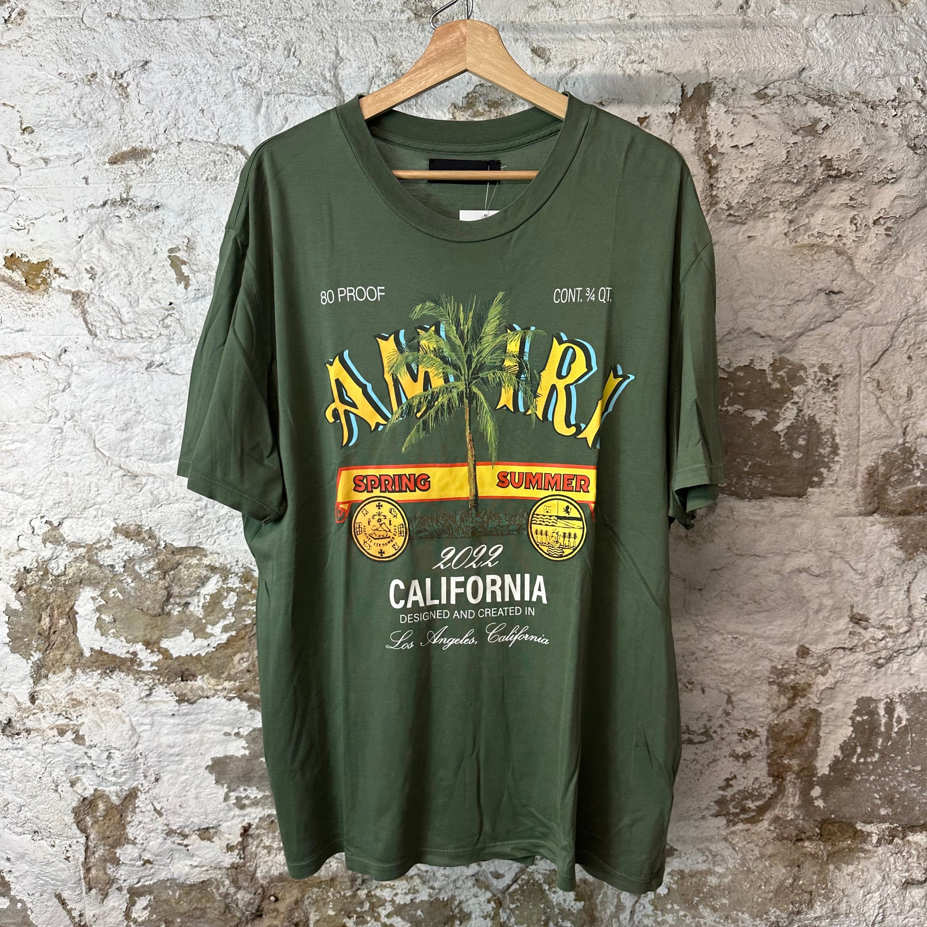 Amiri Spring Summer Green T-Shirt Sz XL