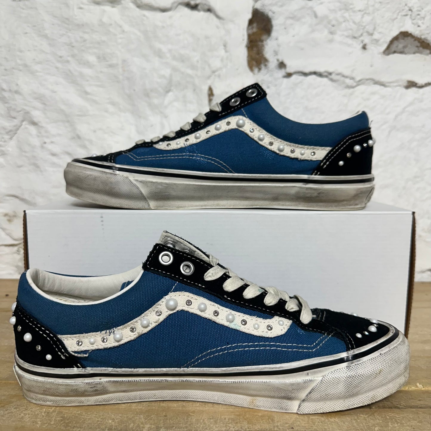 Vans LX Old Skool 36 Pearlized Black Navy Sz 10