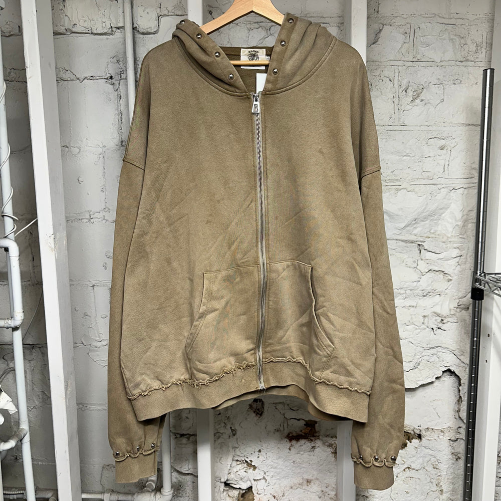 Saint Vanity French Terry Studded Brown Hoodie Sz XXL
