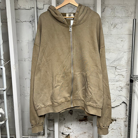 Saint Vanity French Terry Studded Brown Hoodie Sz XXL