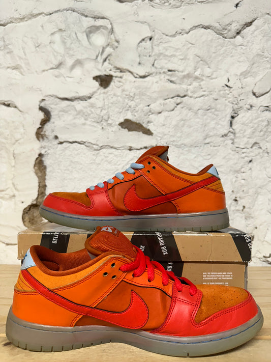 Nike SB Dunk Low Gamma Orange Fire And Ice Sz 11.5