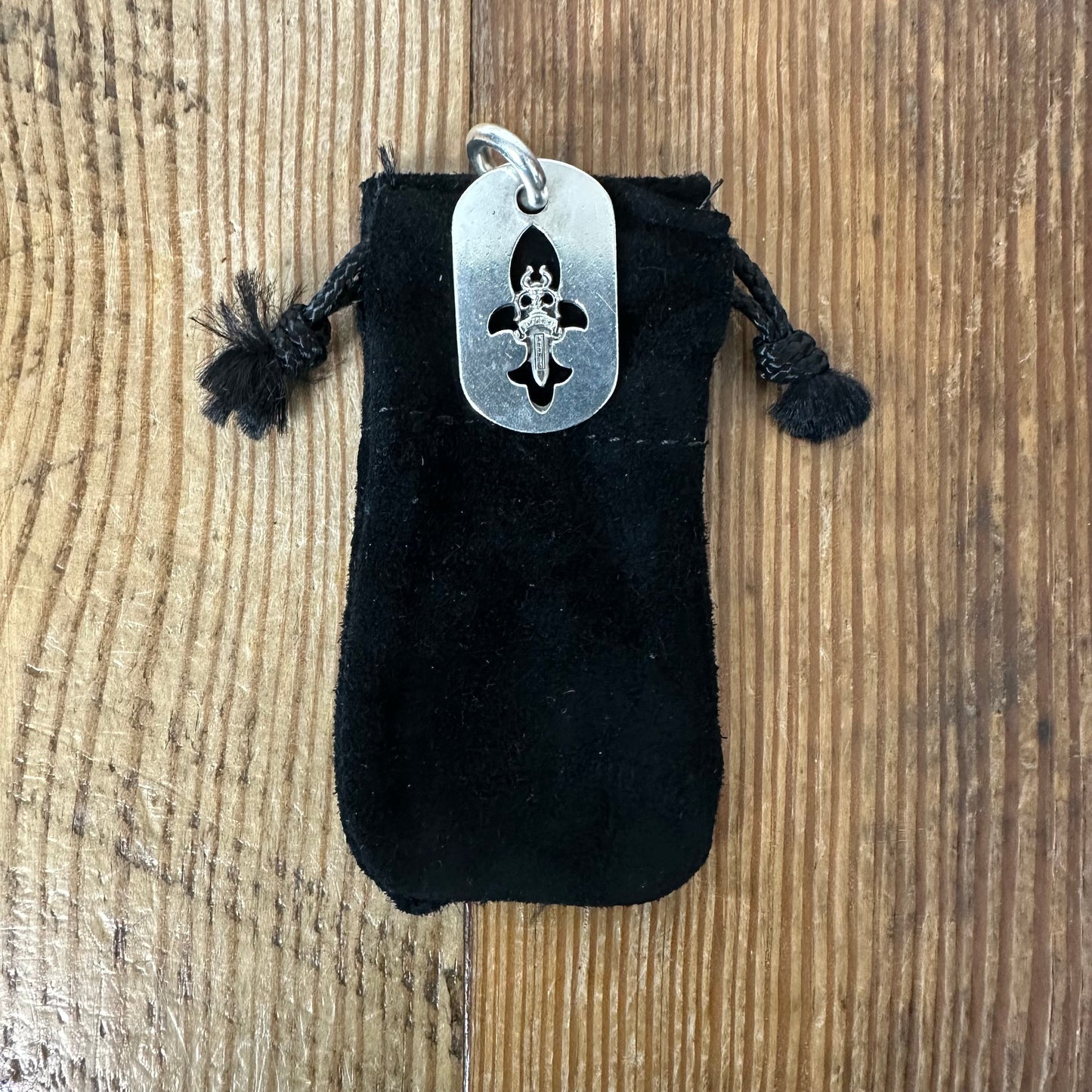 Chrome Hearts Cut Out Dagger Silver Pendant