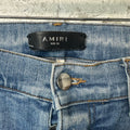 Amiri MX1 Black Playboy Blue Denim Jeans Sz 33