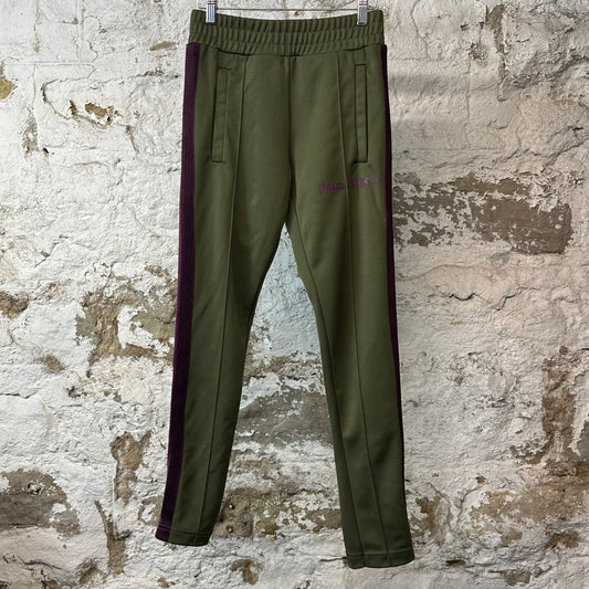 Palm Angels Olive Maroon Track Pants Sz XS