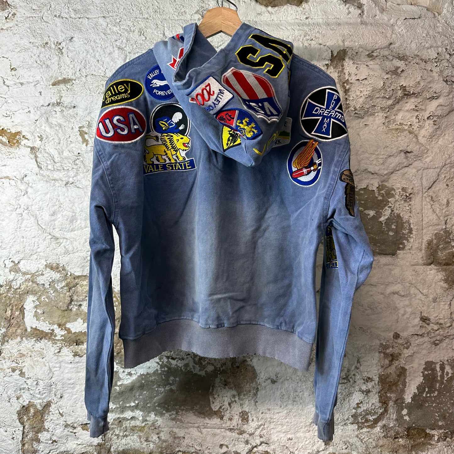 Vale Passport Denim Blue Zip Up Hoodie