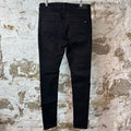 Amiri MX1 Brown Suede Black Denim Jeans Sz 33