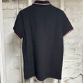 Moncler Small Logo Black Polo Shirt Sz M