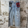 Satoshi Nakamoto Nessa Printed Blue Denim Jeans Sz 34
