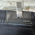 Amiri Felt Spell Distressed Black Denim Jeans Sz 30