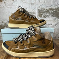Lanvin Curb Black White Lace Brown Sneaker Sz 11 (44)