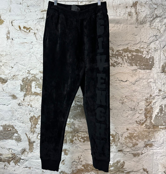 Givenchy Side Spell Black Velour Sweatpants Sz S