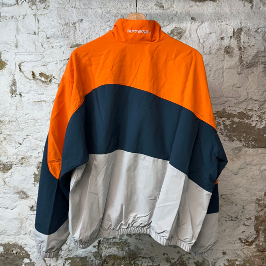 Supreme Orange Navy Gray Track Jacket Sz M