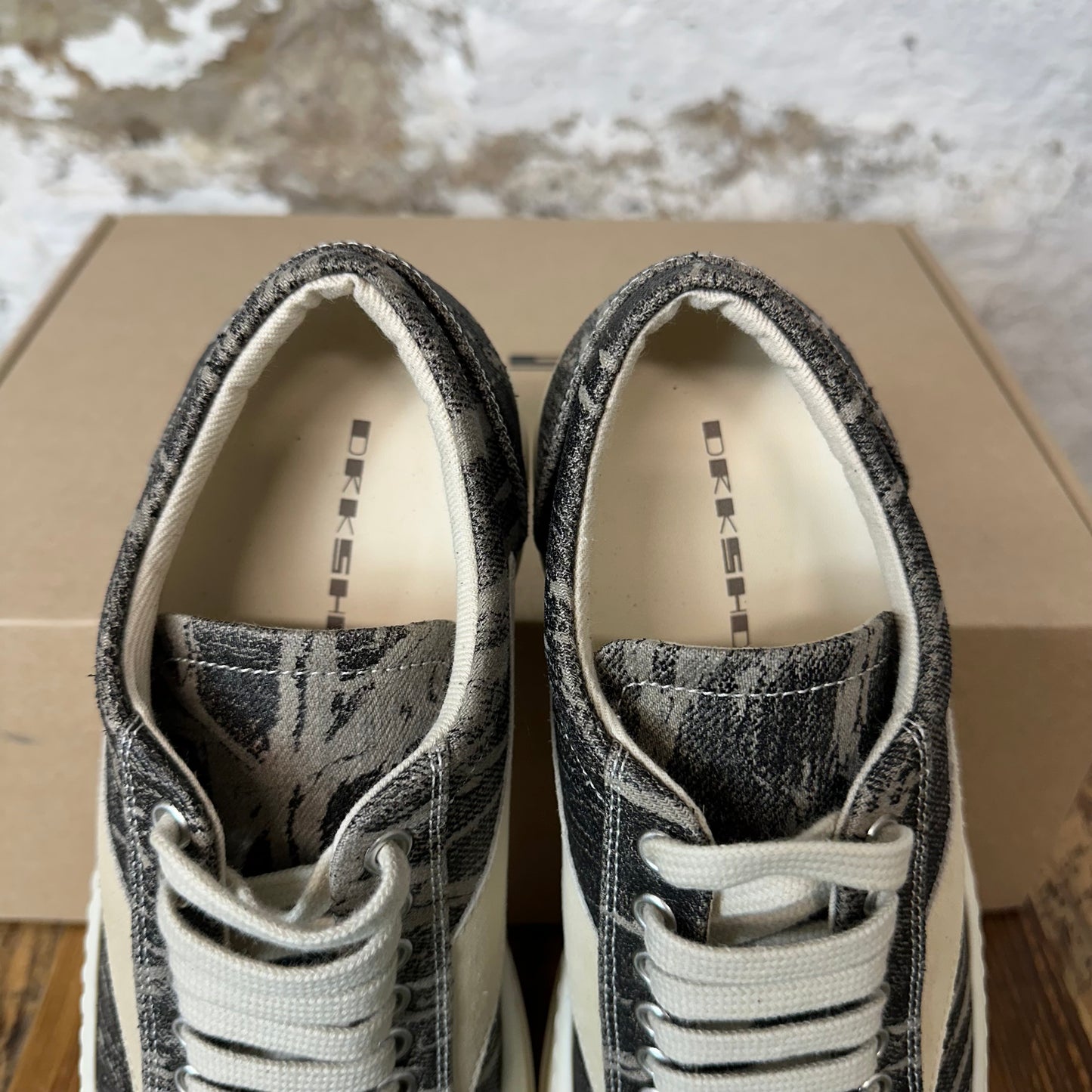 Rick Owens Vintage Black Wash Milk Sneaker DS