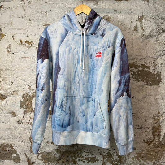 Supreme Northface Ice Climb Hoodie Blue Sz L