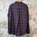 Saint Laurent Purple Plaid Button Up Shirt Sz XL