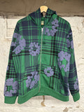Denim Tears Green Plaid Zip Up Hoodie Sz S