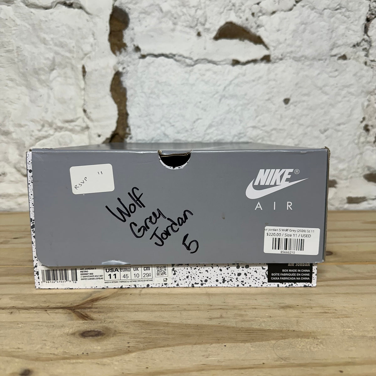 Air Jordan 5 Wolf Grey (2026) Sz 11