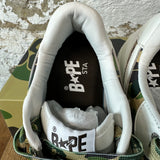 Bapesta White Green Camo Sz 10