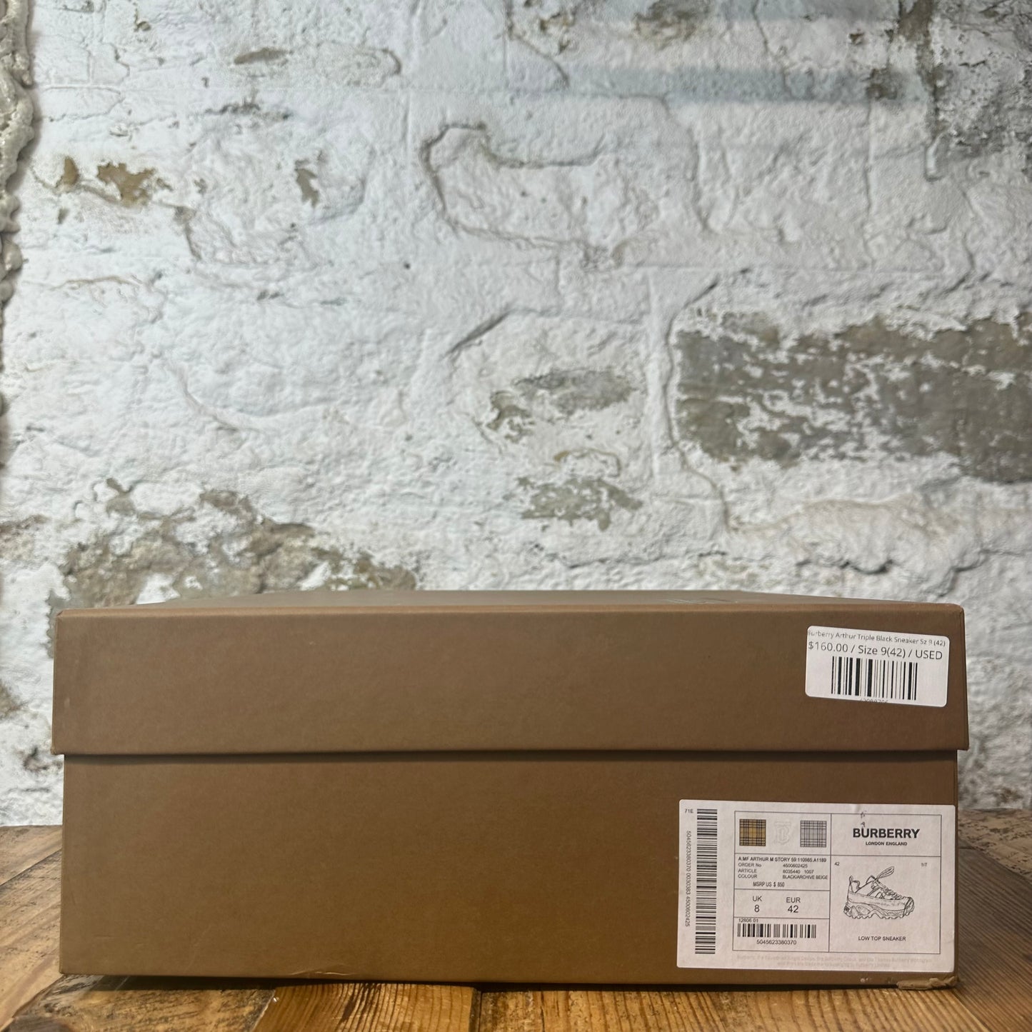 Burberry Arthur Triple Black Sneaker Sz 9 (42)