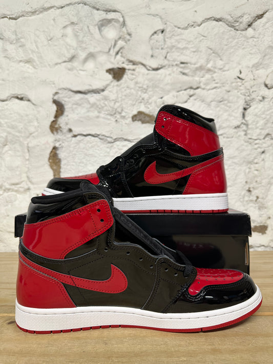 Air Jordan 1 High Patent Bred Sz 10.5 DS