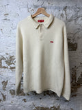 Supreme Cream Knit Sweater Sz L