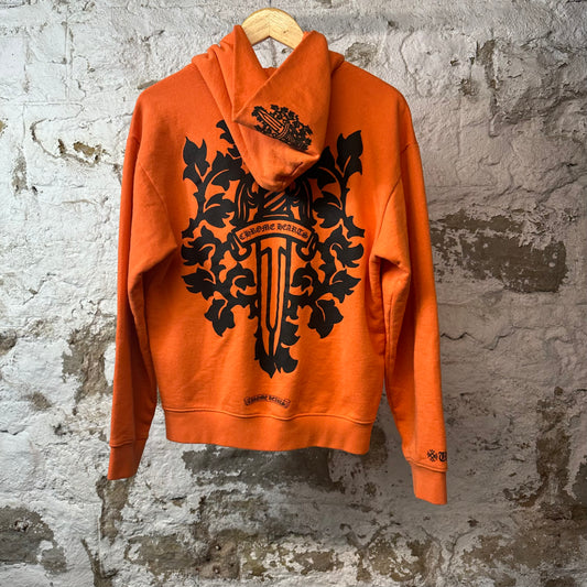 Chrome Hearts Matty Boy Vine Dagger Hoodie Orange Sz M
